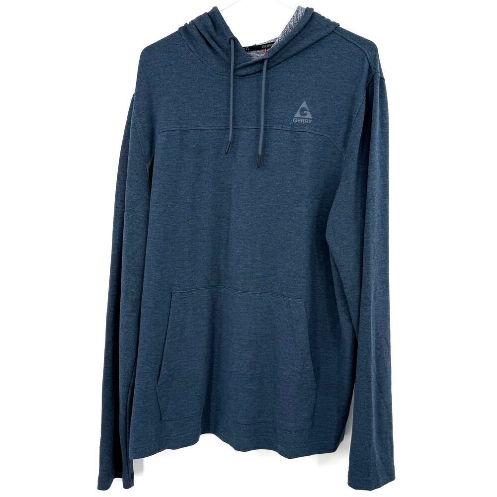 Gerry Size XL Blue Long Sleeve Hoodie Hooded Sweatshirt‎ Top Layer Activewear